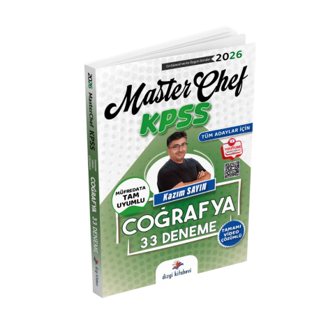 2026 MasterChef KPSS Coğrafya 33 Deneme Kazım Sayın kitap kapağı