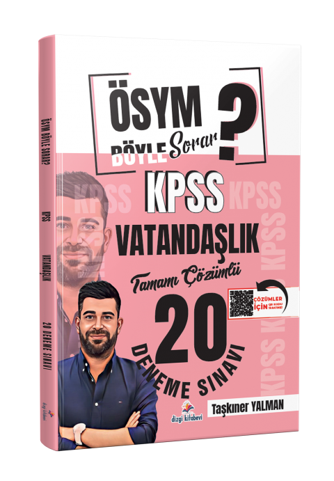 ÖSYM Böyle Sorar KPSS Vatandaşlık 20 Deneme Taşkiner Yalman kitap kapağı
