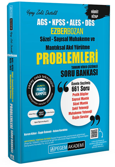 Ezberbozan AGS KPSS ALES DGS Sözel-Sayısal Muhakeme ve Mantıksal Akıl Yürütme Problemleri Soru Bankası