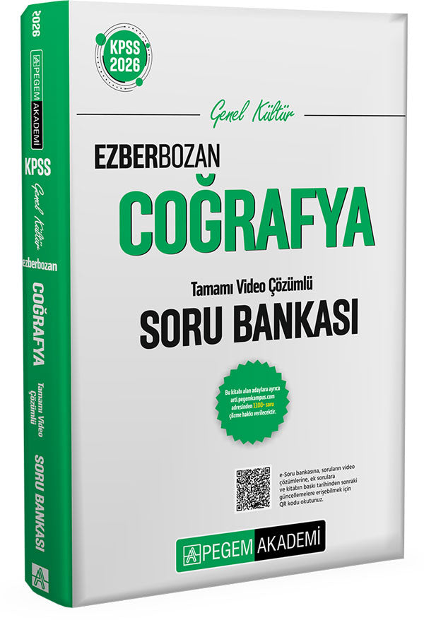 2026 KPSS Genel Yetenek Genel Kültür Ezberbozan Coğrafya Tamamı Video Çözümlü Soru Bankası