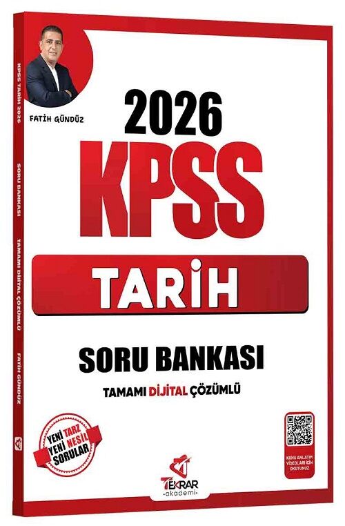 2026 KPSS Tarih Soru Bankası Çözümlü - Fatih Gündüz Tekrar Akademi Yayınları